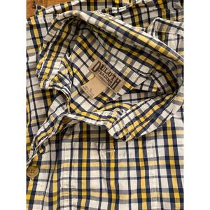 Duluth Trading Co Mens Plaid Button Down Lg Short Sleeve Casual Shirt Size Large